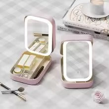 Portable Folding Makeup Mirror Jewellery Box
