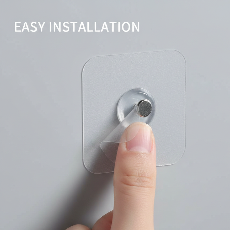 Wall Mounted Self Adhesive Transparent Screw Hooks10 Pcs