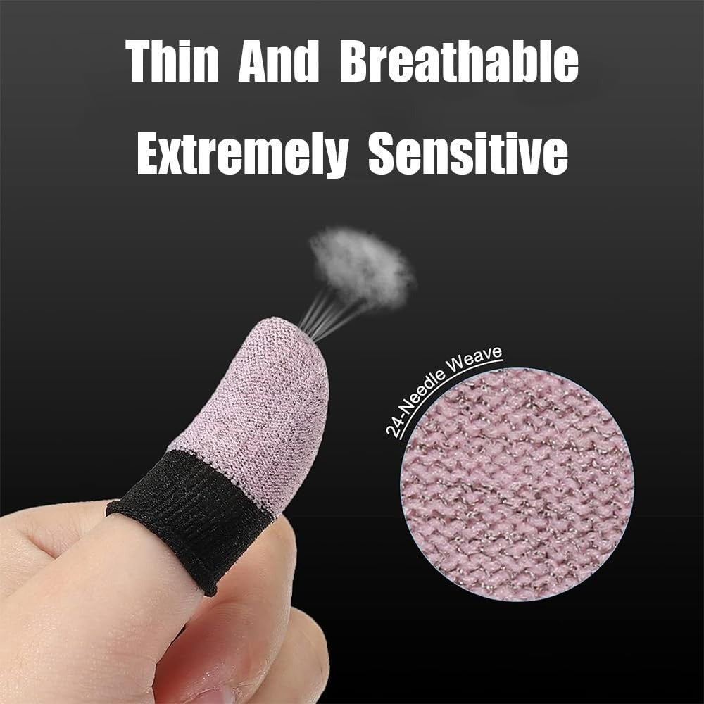 Premium Gaming Finger Sleeves Bundle 3 Pair Anti Sweat Touchscreen | Random Colour