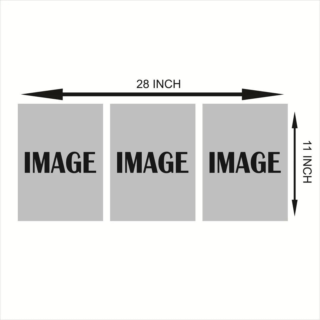 Set of 3 Wall Art Wooden Phototile Frames for Wall Decor