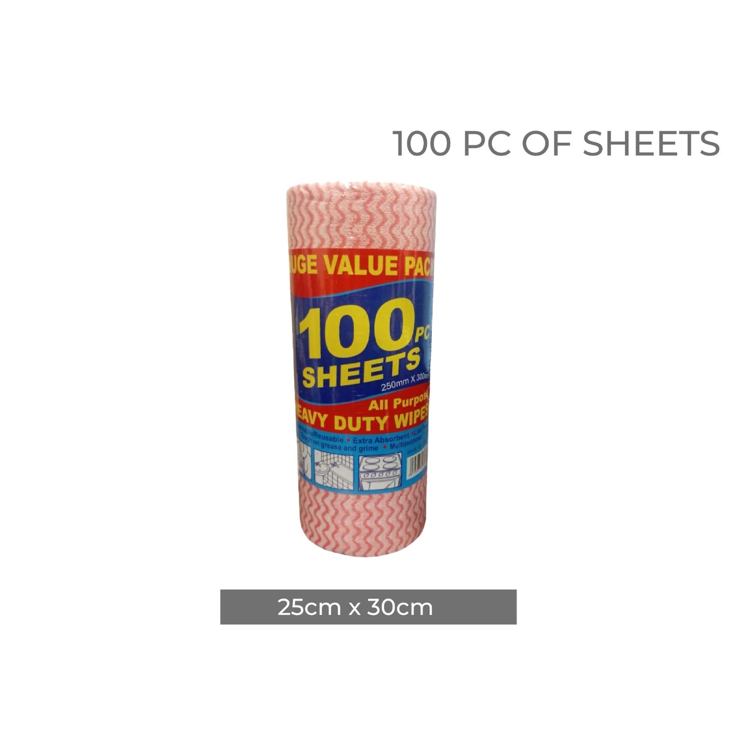 Reusable Kitchen Cleaning Wipes Roll – Washable, Absorbent & Eco-Friendly Multi-Purpose Cleaning 100 Sheets