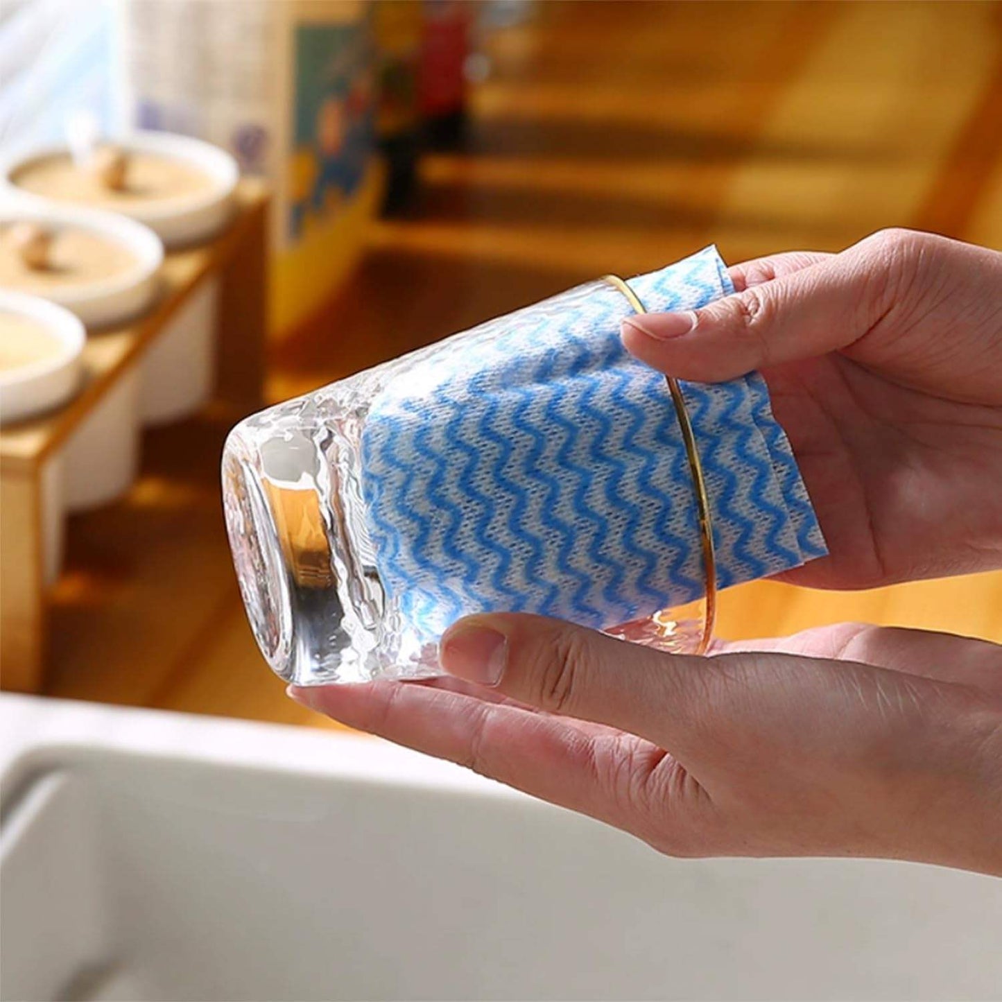 Reusable Kitchen Cleaning Wipes Roll – Washable, Absorbent & Eco-Friendly Multi-Purpose Cleaning 100 Sheets