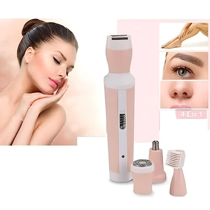 Kemei 4 in 1 Rechargeable Hair Remover Shaver Ladies epilator - KM-3024 (Random color)