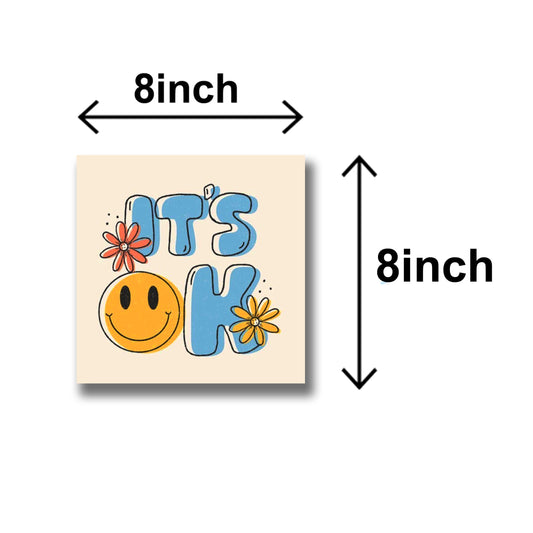 Pack of 4 Colourful Motivational Words Wooden Frames