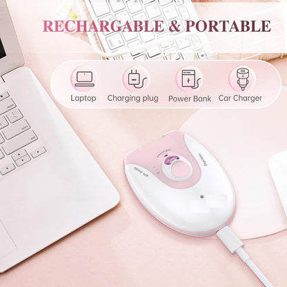 Daling DL-6032 Cordless Ladies Epilator with 2-Speed Adjustment, Painless Hair Removal