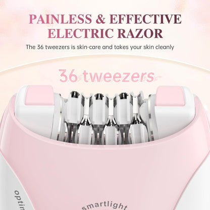 Daling DL-6032 Cordless Ladies Epilator with 2-Speed Adjustment, Painless Hair Removal