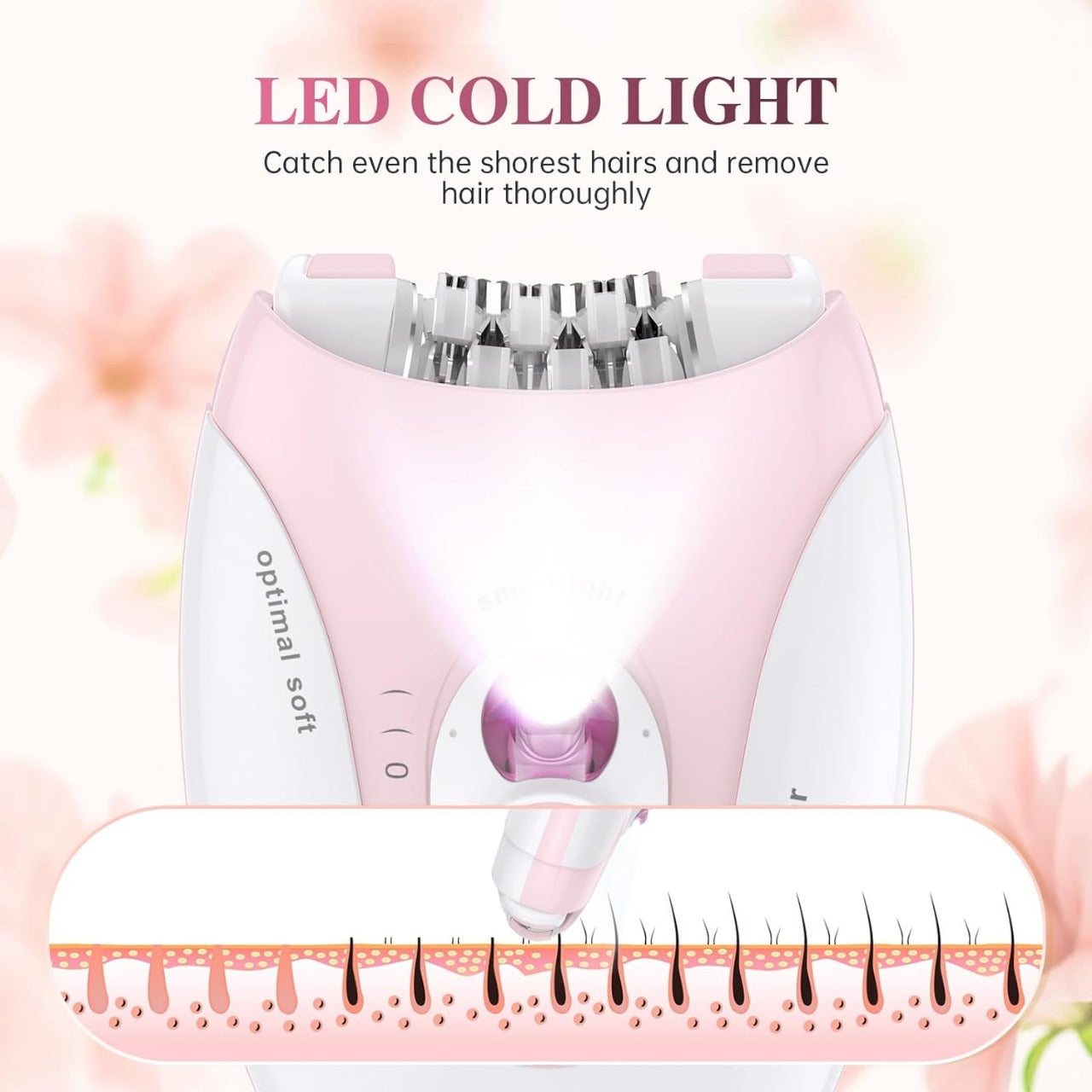Daling DL-6032 Cordless Ladies Epilator with 2-Speed Adjustment, Painless Hair Removal