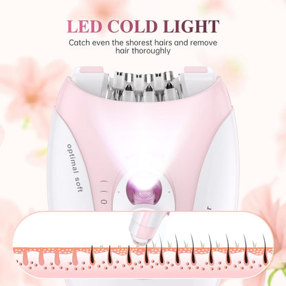 Daling DL-6032 Cordless Ladies Epilator with 2-Speed Adjustment, Painless Hair Removal
