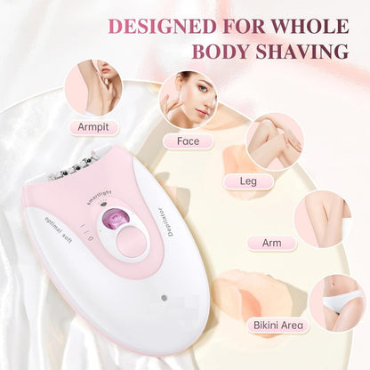 Daling DL-6032 Cordless Ladies Epilator with 2-Speed Adjustment, Painless Hair Removal