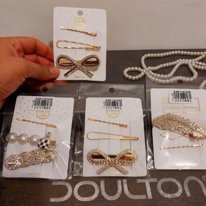 Beaded Pins And Hair Clips Set Random Design