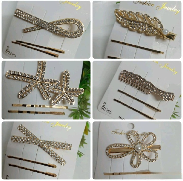 Beaded Pins And Hair Clips Set Random Design