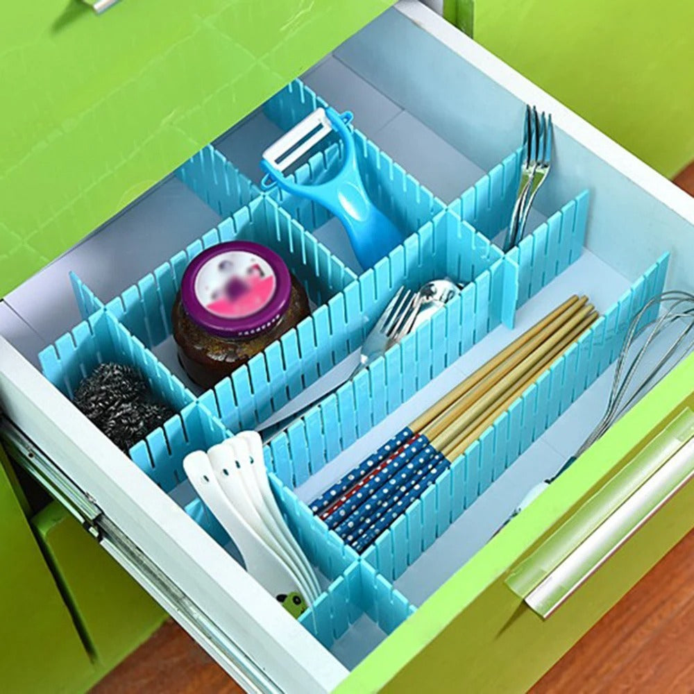 Pack Of 4 Plastic Drawer Dividers Random Color