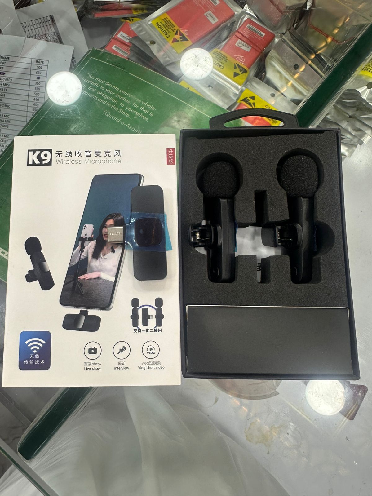 K9 Double Mic | Type‑C Connector 🎤 | Good Sound Quality | Long Battery 🔋 Time | Portable Wireless