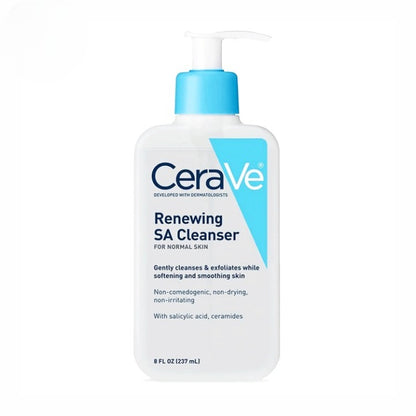CeraVe Renewing SA Cleanser with Salicylic Acid – Exfoliating Face & Body Wash for Rough (237ml)
