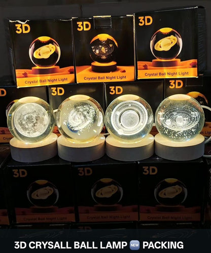 1 Pc USB LED Galaxy Crystal Ball Lamp (Random Design)