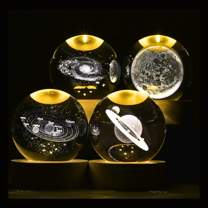 1 Pc USB LED Galaxy Crystal Ball Lamp (Random Design)