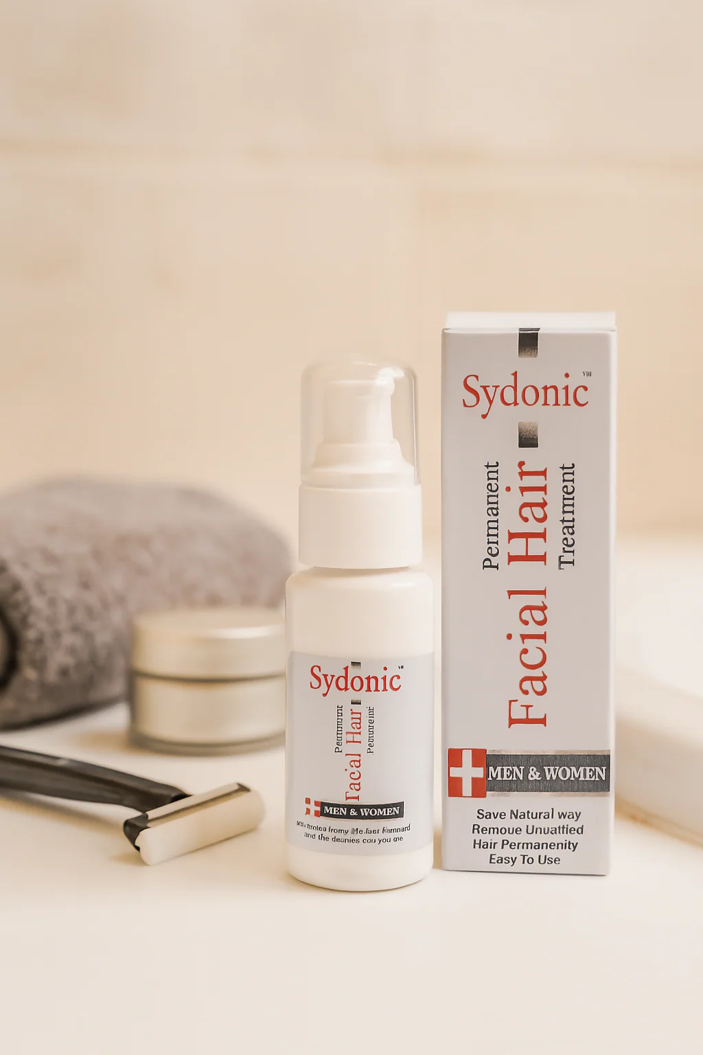 Sydonic Permanent Facial Hair Treatment – 100ml for Men & Women