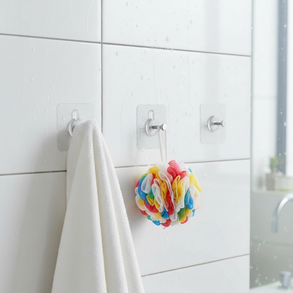 Wall Mounted Self Adhesive Transparent Screw Hooks10 Pcs