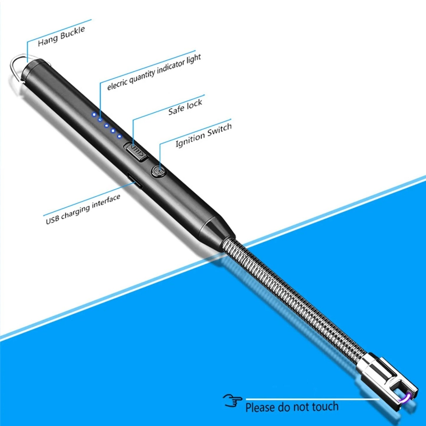 60° Outdoor Kitchen Lighter – USB Rechargeable