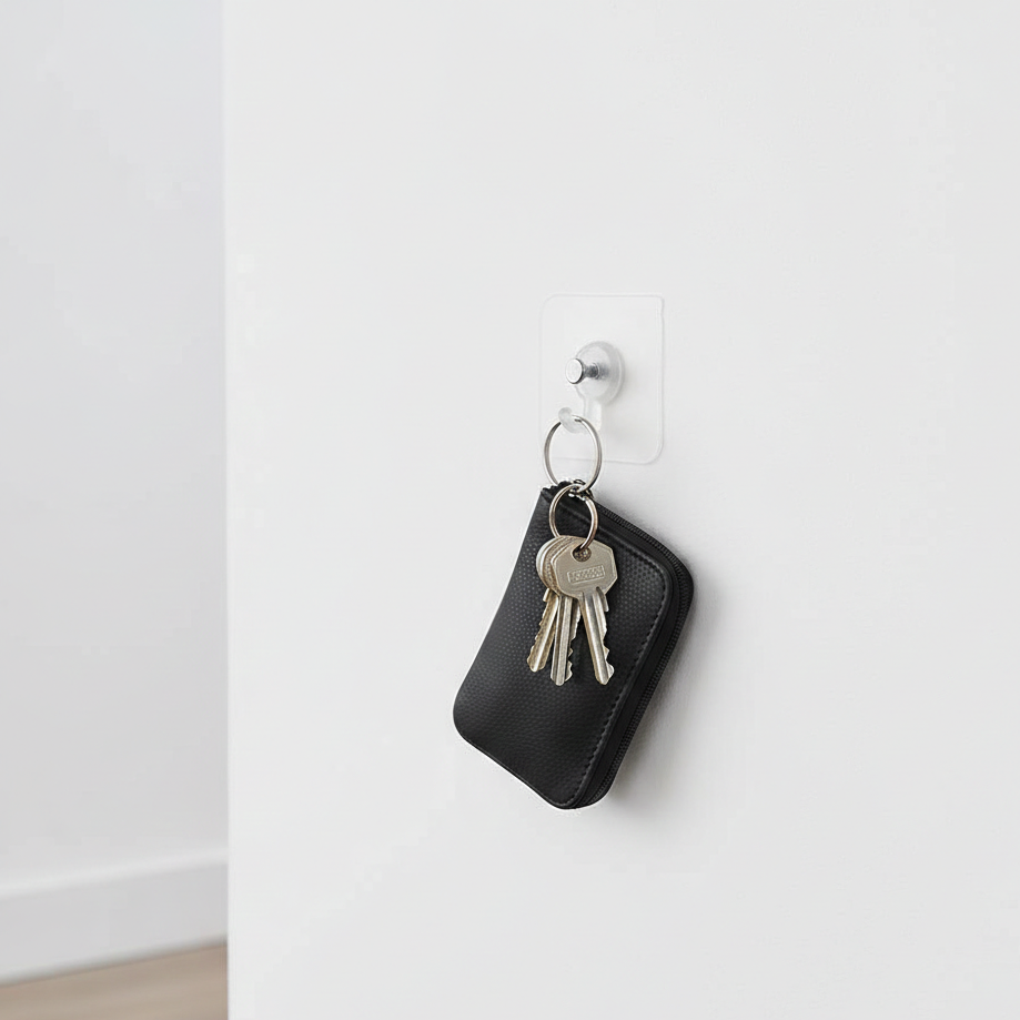 Wall Mounted Self Adhesive Transparent Screw Hooks10 Pcs