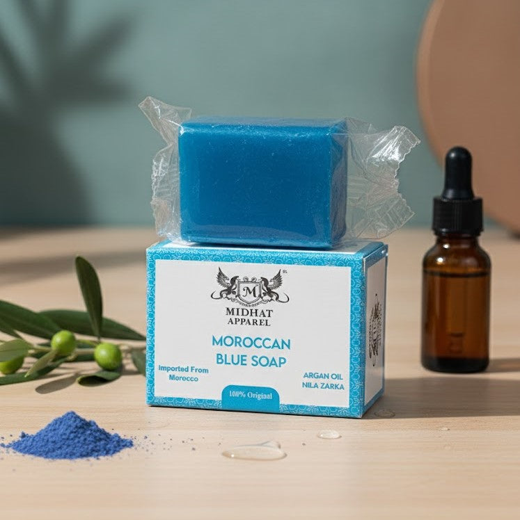 Moroccan Blue Soap|Argan Oil & Nila Zarka Infusion