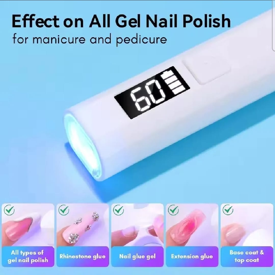 UV Light for Gel Nails – Handheld Mini Flash Cure Lamp | Portable