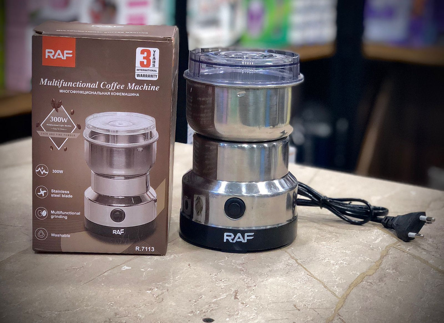 Electric Grinder | 300W | Stainless Steel Blades | 85‑100g Capacity | Coffee, Spices & Masala