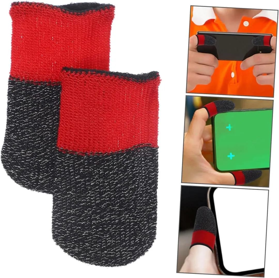 Premium Gaming Finger Sleeves Bundle 3 Pair Anti Sweat Touchscreen | Random Colour