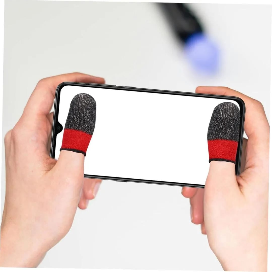 Premium Gaming Finger Sleeves Bundle 3 Pair Anti Sweat Touchscreen | Random Colour