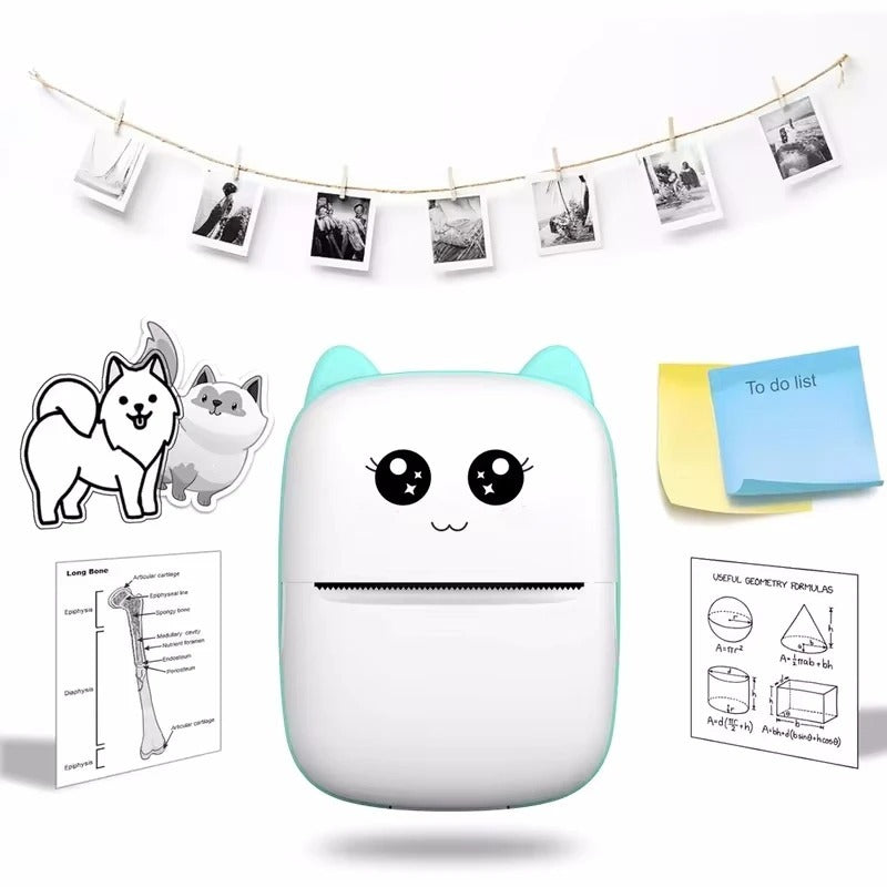 Mini Portable Thermal Printer | Wireless Bluetooth Pocket Photo Printer | 1 Paper Roll Included | Random Colou