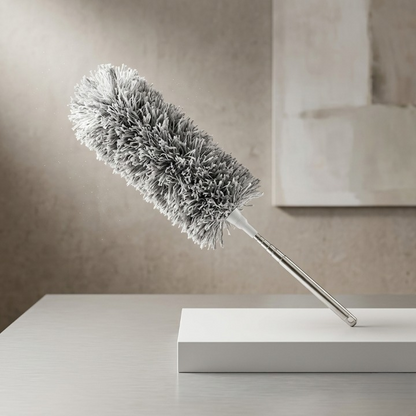 Grey Microfiber Flexible Duster – Extendable & Bendable Cleaning Tool with Telescopic Pole for High Ceilings, Fans, and Tight Corners