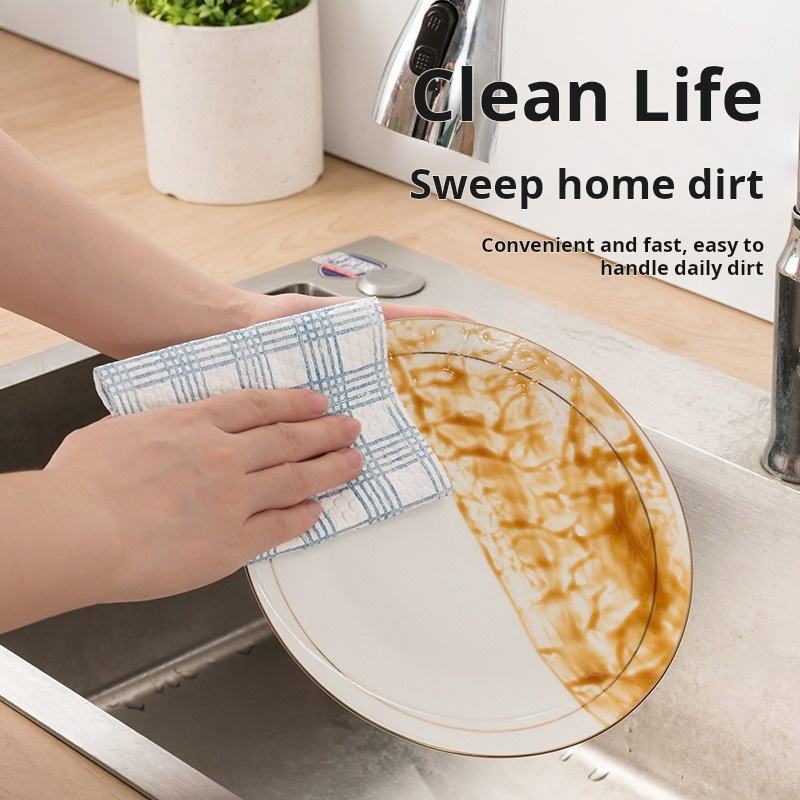 Reusable Kitchen Cleaning Wipes Roll – Washable, Absorbent & Eco-Friendly Multi-Purpose Cleaning 100 Sheets