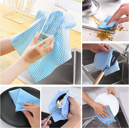 Reusable Kitchen Cleaning Wipes Roll – Washable, Absorbent & Eco-Friendly Multi-Purpose Cleaning 100 Sheets