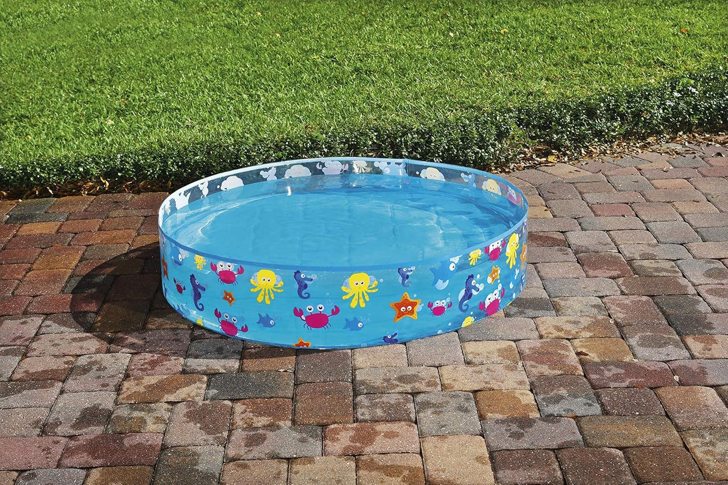 Bestway Sea Creature Paddling Pool Kiddie Swimming Pool, Inflatable Above Ground Pool, Outdoor Garden Pool, Blue, 48 x 10 Inch