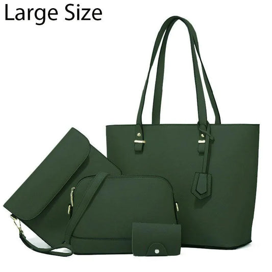 Women's PU Leather Plain Shoulder Bag