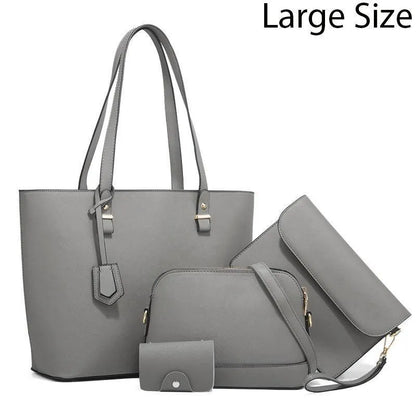 Women's PU Leather Plain Shoulder Bag
