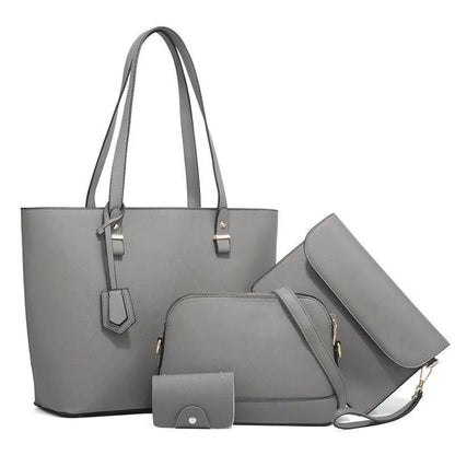 Women's PU Leather Plain Shoulder Bag