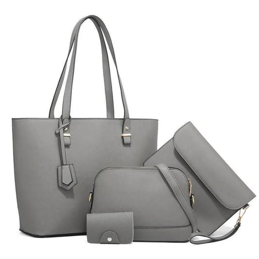 Women's PU Leather Plain Shoulder Bag