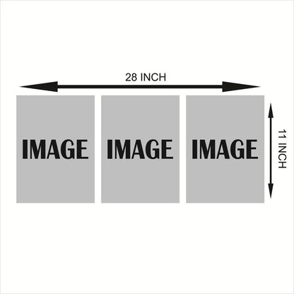 Set of 3 Wall Art Wooden Phototile Frames for Wall Decor