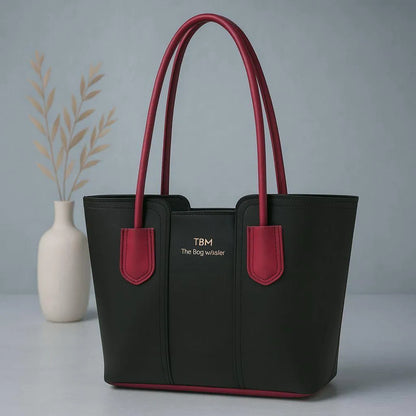 Women's Leather Plain Tote Bag