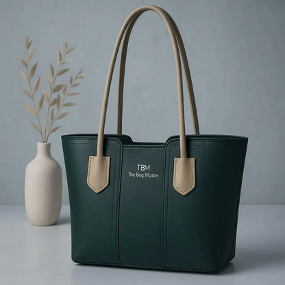 Women's Leather Plain Tote Bag