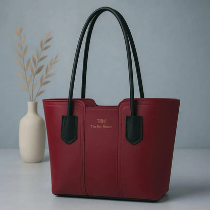 Women's Leather Plain Tote Bag