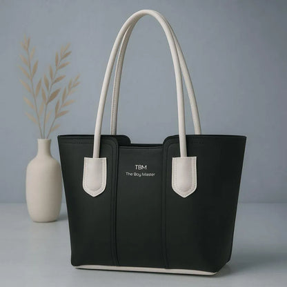 Women's Leather Plain Tote Bag