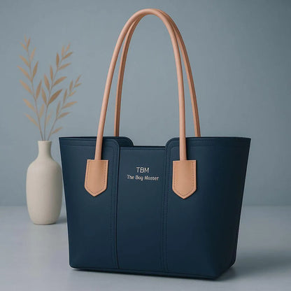 Women's Leather Plain Tote Bag