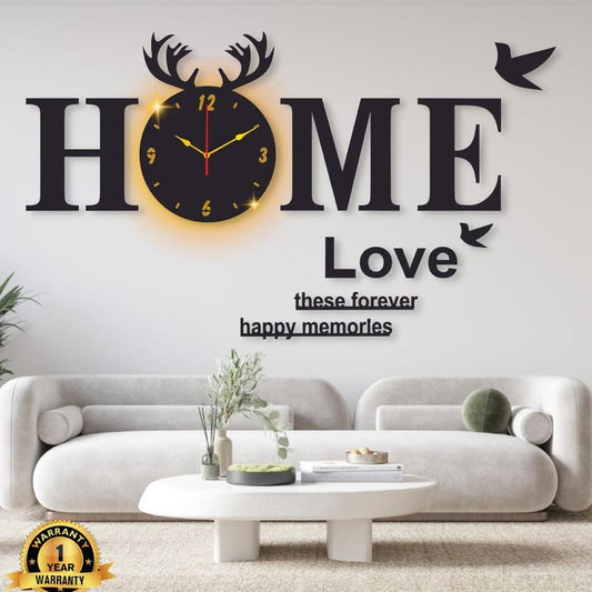 Home Design Laminated Wall Clock With Backlight