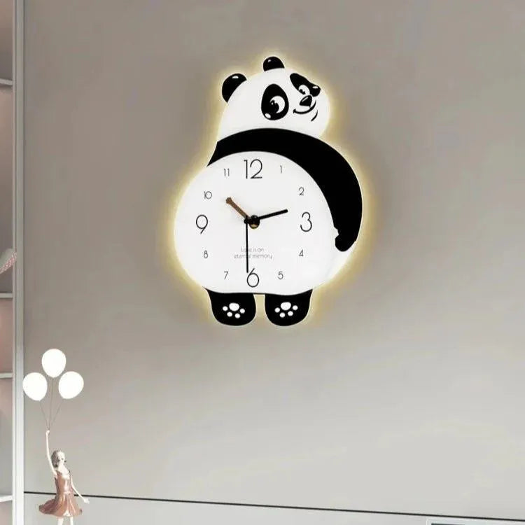 Panda Shape Wall Clock – Perfect For Kids Room