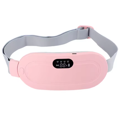 Portable Menstrual Heating Pad Belt for Women – Electric Period Pain Relief Massager with 3 Heat Levels & 4 Massage Modes