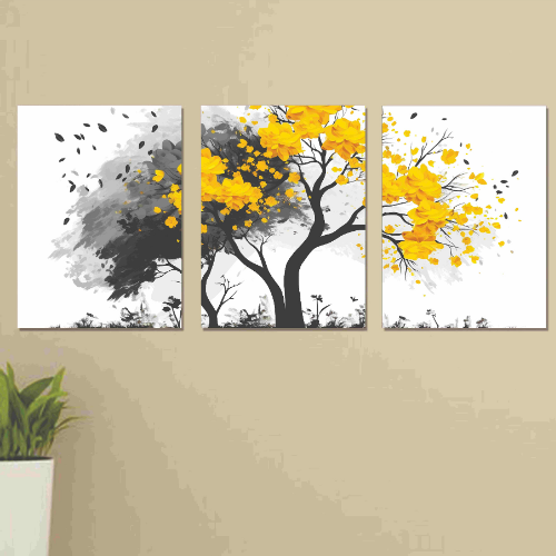 Set of 3 Wall Art Wooden Phototile Frames for Wall Decor