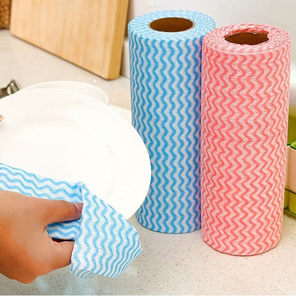 Reusable Kitchen Cleaning Wipes Roll – Washable, Absorbent & Eco-Friendly Multi-Purpose Cleaning 100 Sheets
