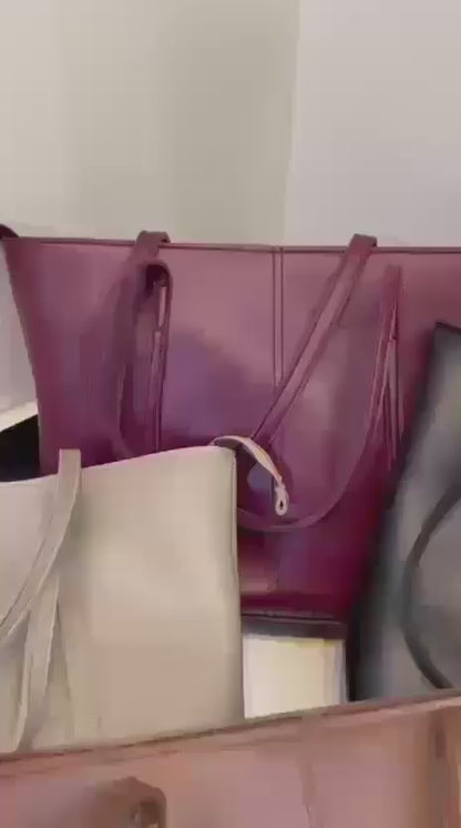 1 Piece Tote Handbag Elegant Design Premium Quality Smooth Finish Easy Carry - Black